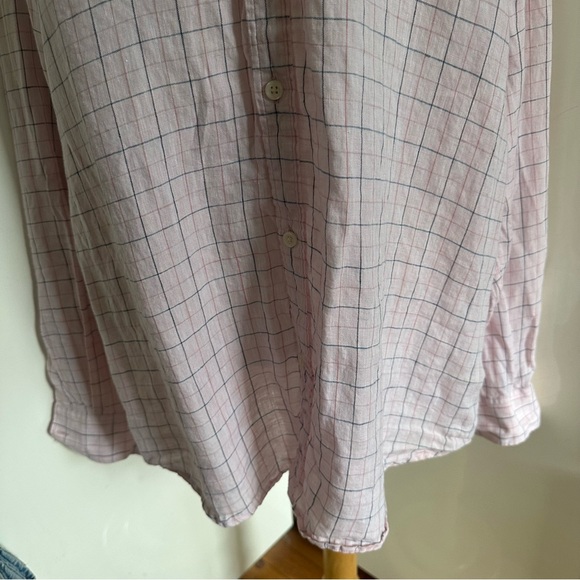 NWOT LE31 by Simons Semi Fit Checker Linen Shirt sz XL - Picture 6 of 10